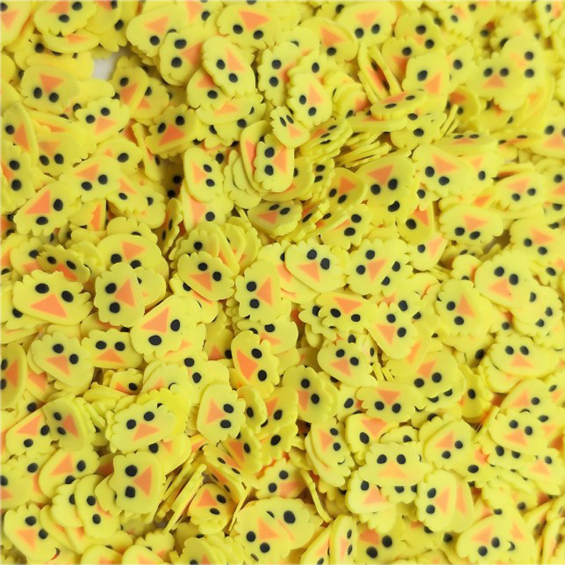 Nail Art Yellow - 50 г/Лот, милая желтая утка, ломтики