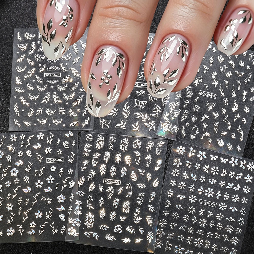 Nail Art Rose Gold - Набор из 6 шт. блестящих металлических