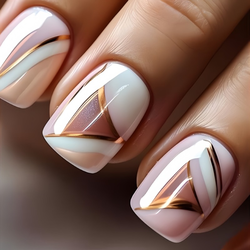 24 шт./набор, Короткие квадрат – обзор и цена Nail Art Press On
