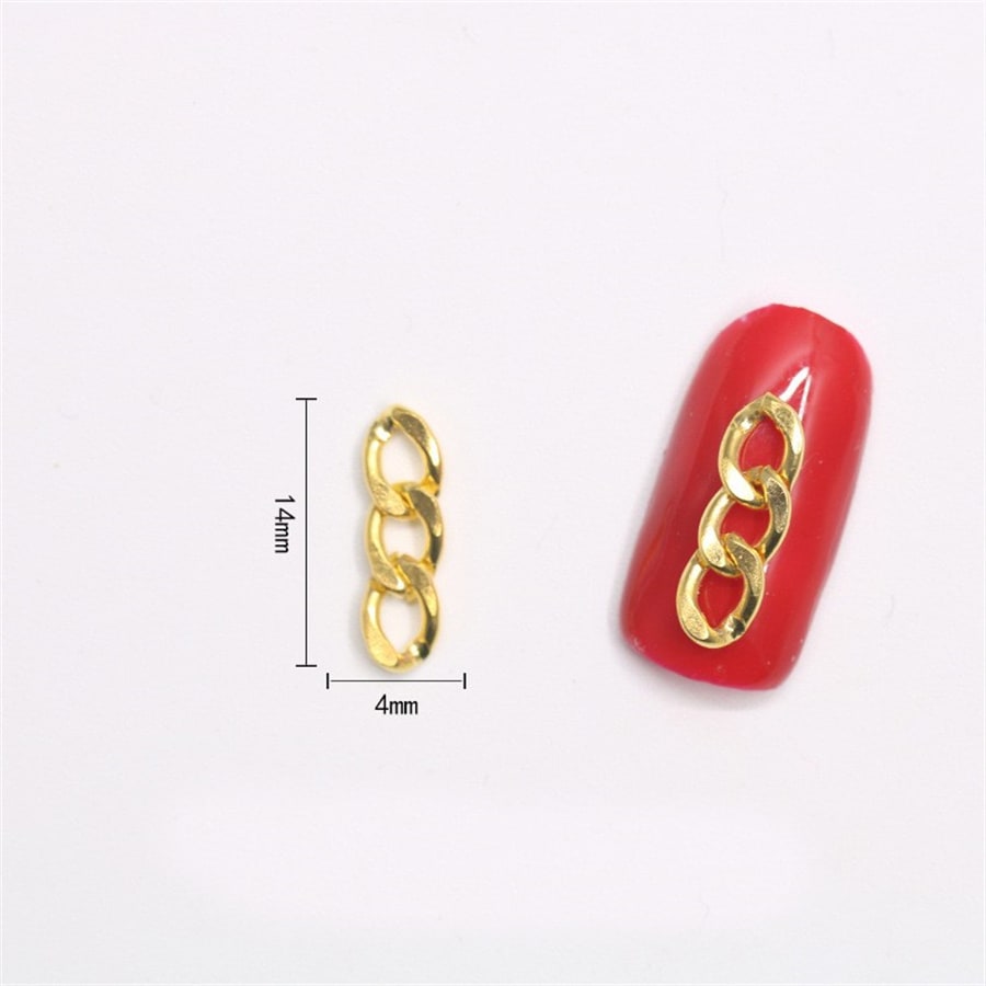 10 шт. металлических цепочек д – обзор и цена Nail Art Rose Gold