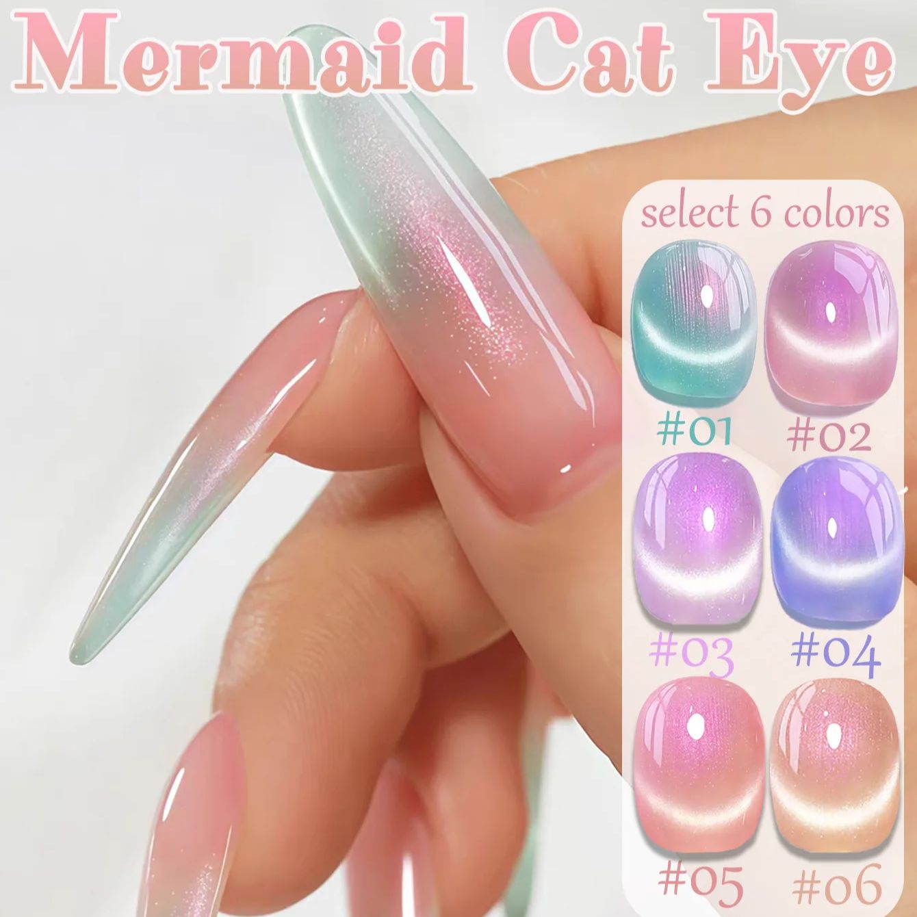 1 шт. ZH Летний очаровательный – обзор и цена Nail Art Pink Cat Eye