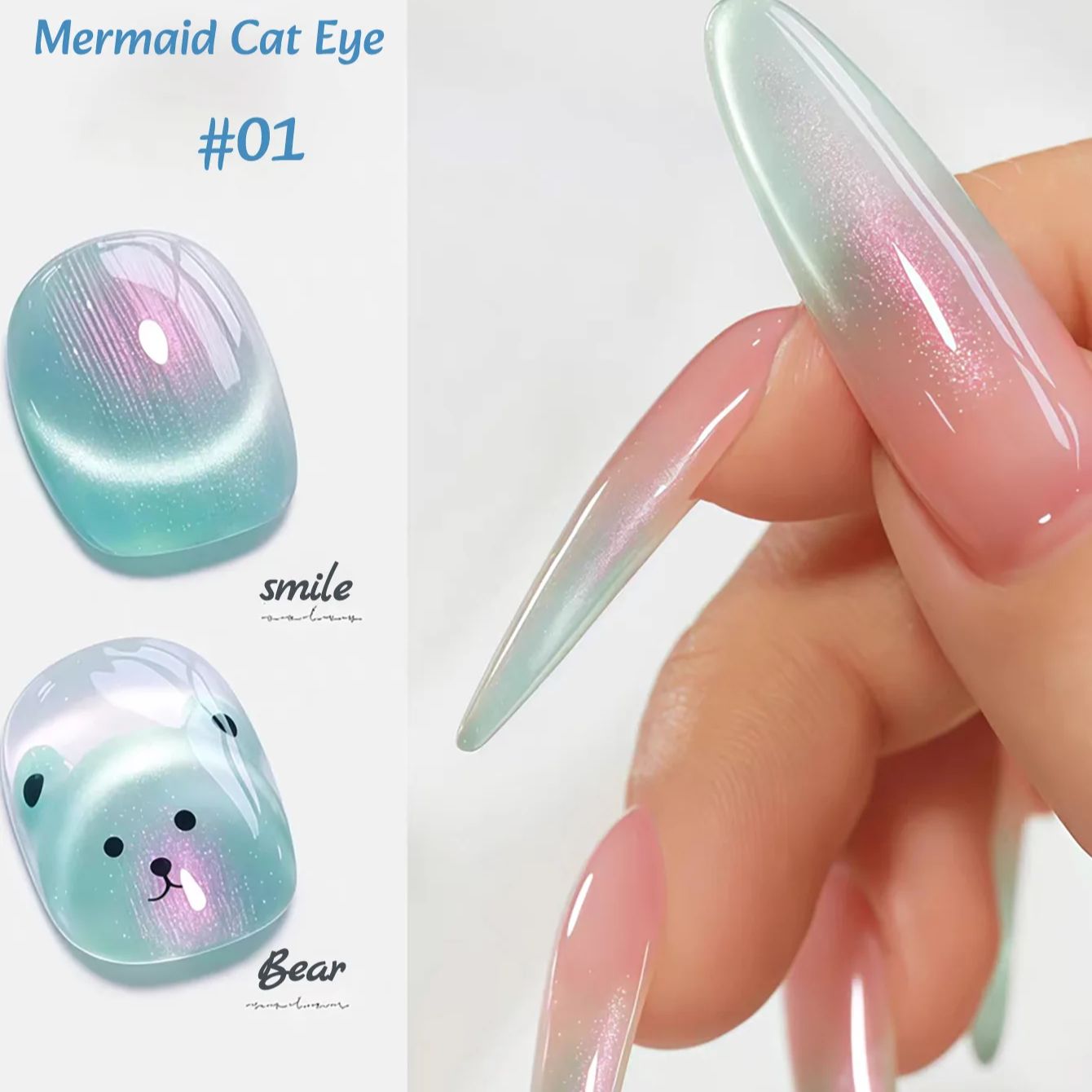 1 шт. ZH Летний очаровательный – обзор и цена Nail Art Pink Cat Eye