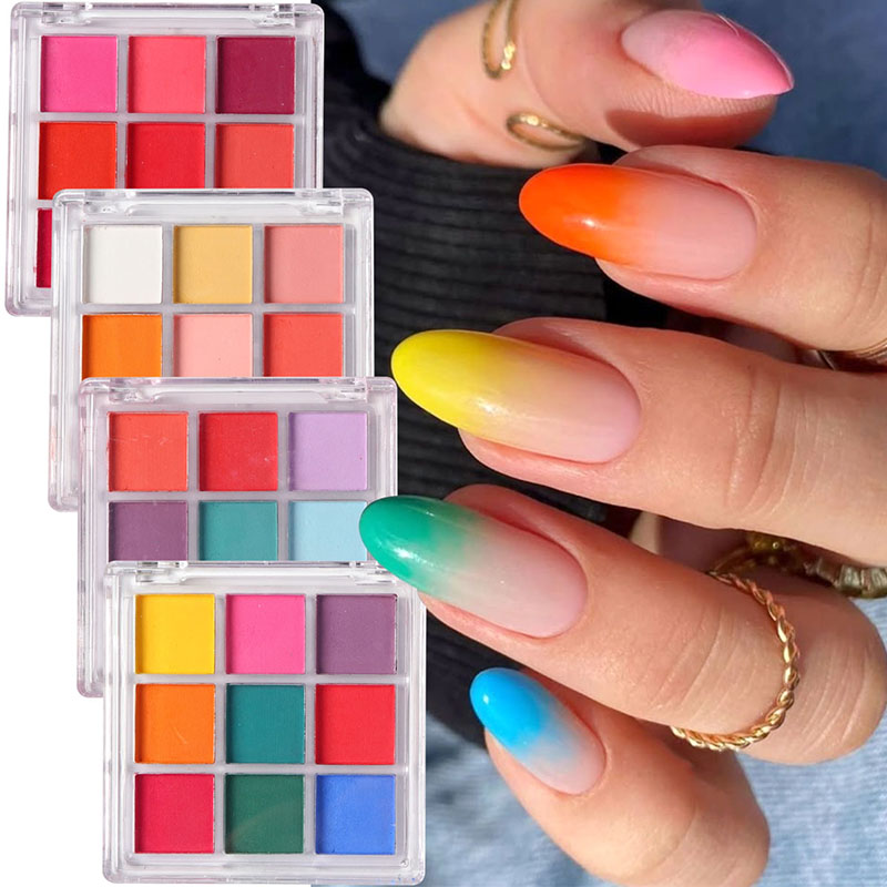 9-цветный градиентный маникюрн – обзор и цена Nail Art Ombre Glitter
