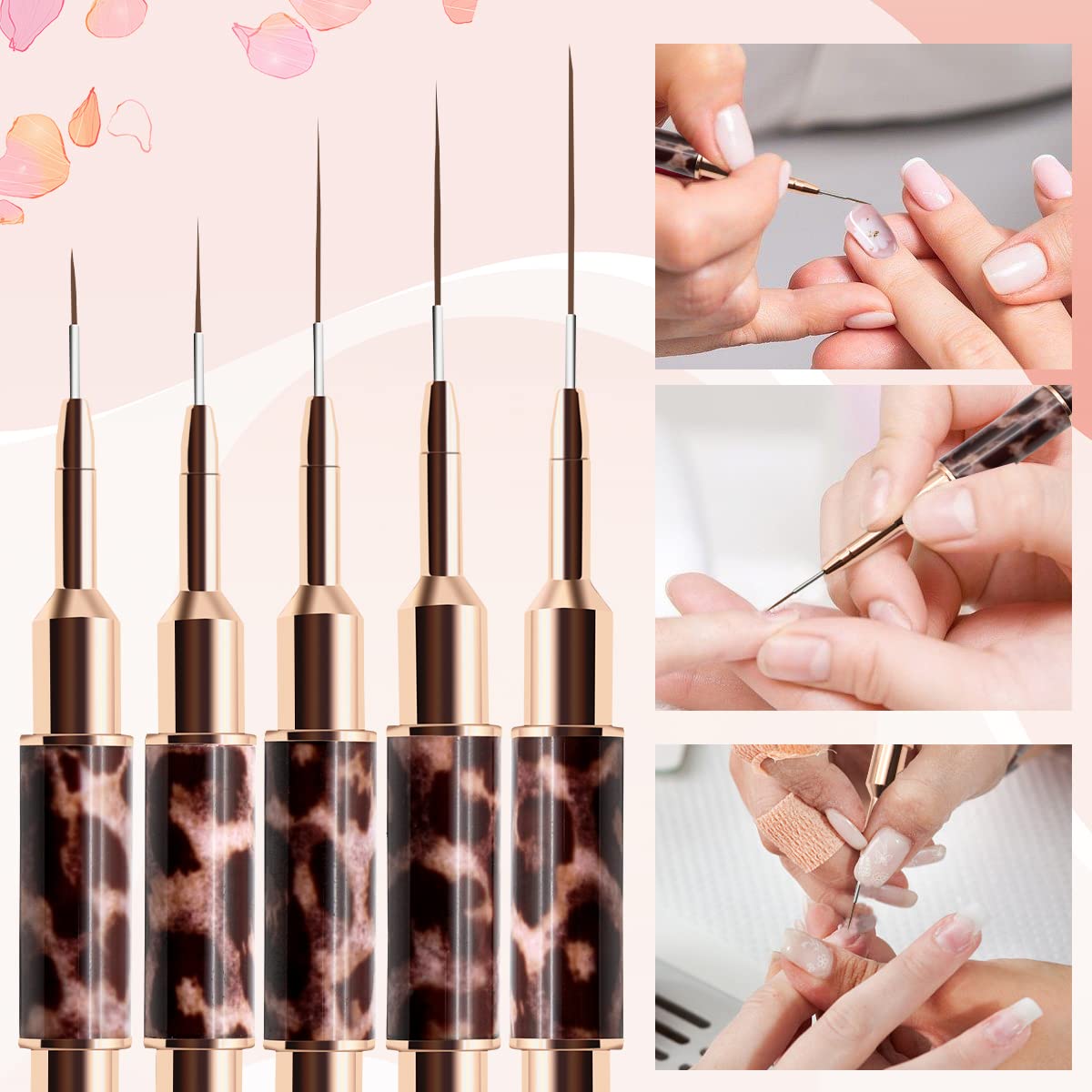 Кисть для подводки ногтей, 5 ш – обзор и цена Nail Art Sch