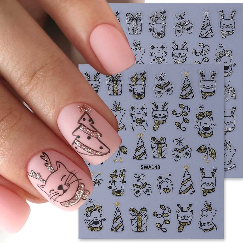 1 шт. Блестящие рождественские – обзор и цена Nail Art Xmas Simple