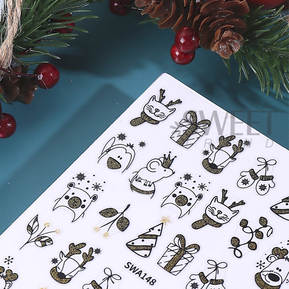 1 шт. Блестящие рождественские – обзор и цена Nail Art Xmas Simple