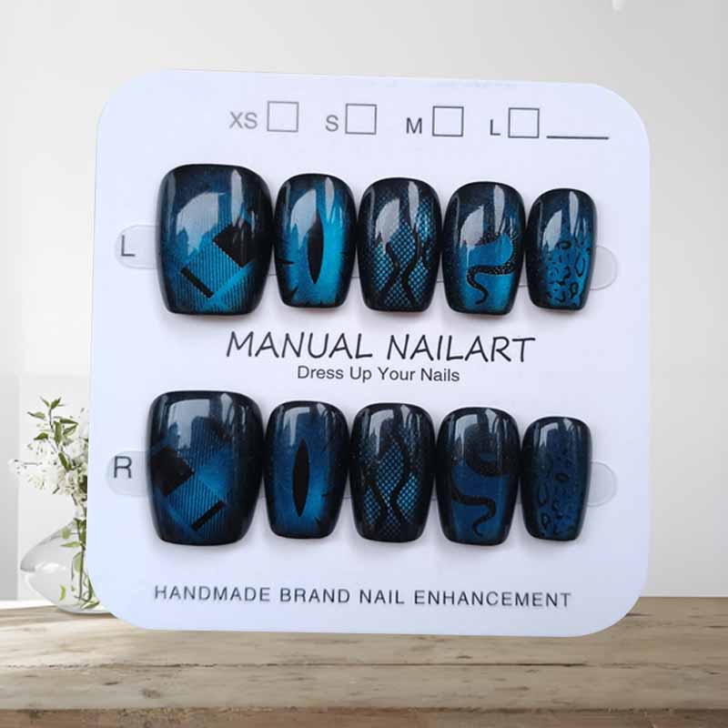 10 шт. темный стиль, крутой ве – обзор и цена Nail Art Emerald Blue