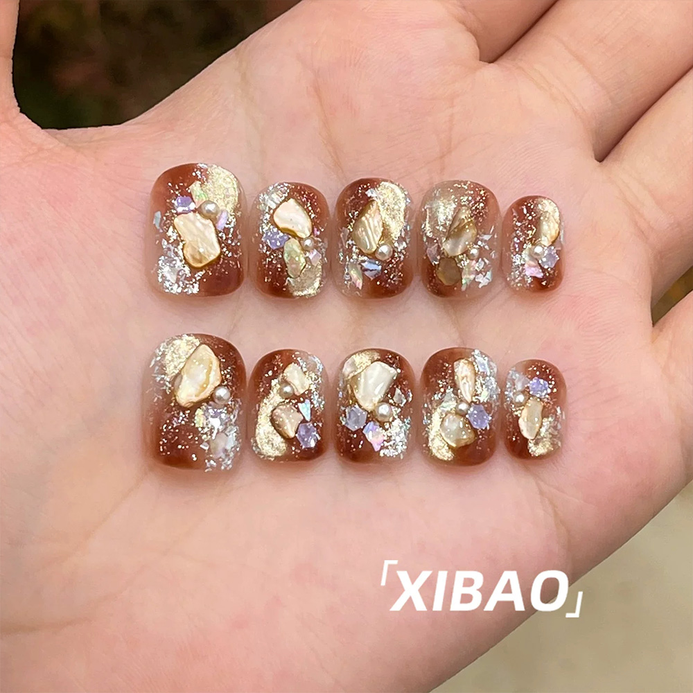 Розовые блестящие накладные но – обзор и цена Nail Art Pink Cat Eye
