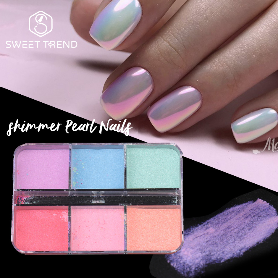 Набор из 6 контейнеров с зерка – обзор и цена Nail Art Ombre Glitter