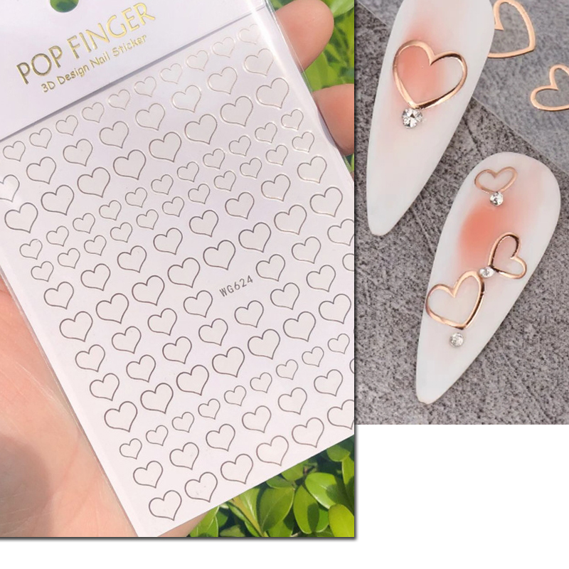 3d наклейки для дизайна ногтей – обзор и цена Nail Art Rose Gold