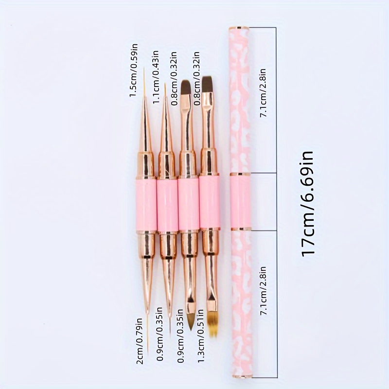 5 шт. двухсторонняя кисть для  – обзор и цена Nail Art Sch