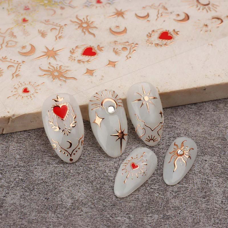 3 листа наклейки для ногтей, з – обзор и цена Nail Art Rose Gold