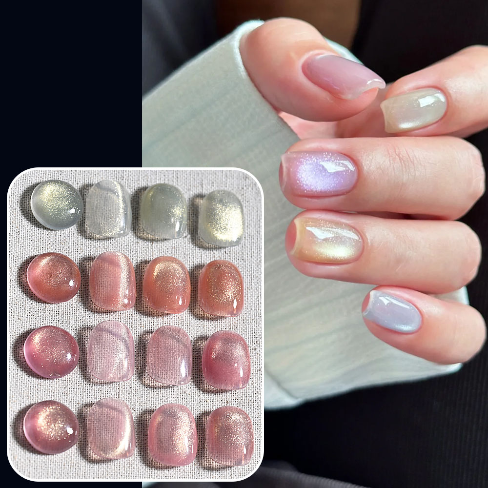 8 мл блестящий телесный розовы – обзор и цена Nail Art Pink Cat Eye