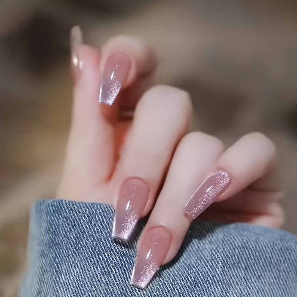 24 шт. блестящих розовых накла – обзор и цена Nail Art Pink Cat Eye