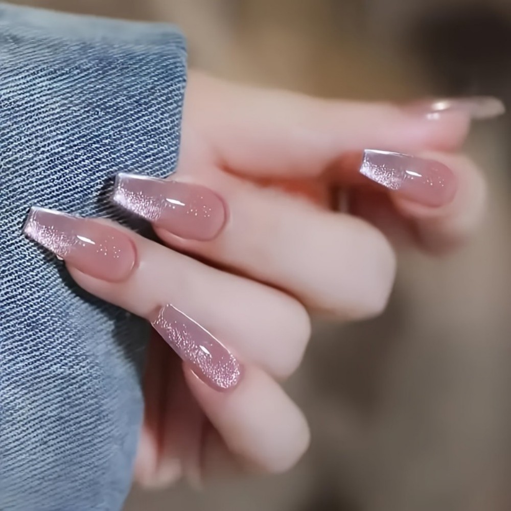 24 шт. блестящих розовых накла – обзор и цена Nail Art Pink Cat Eye