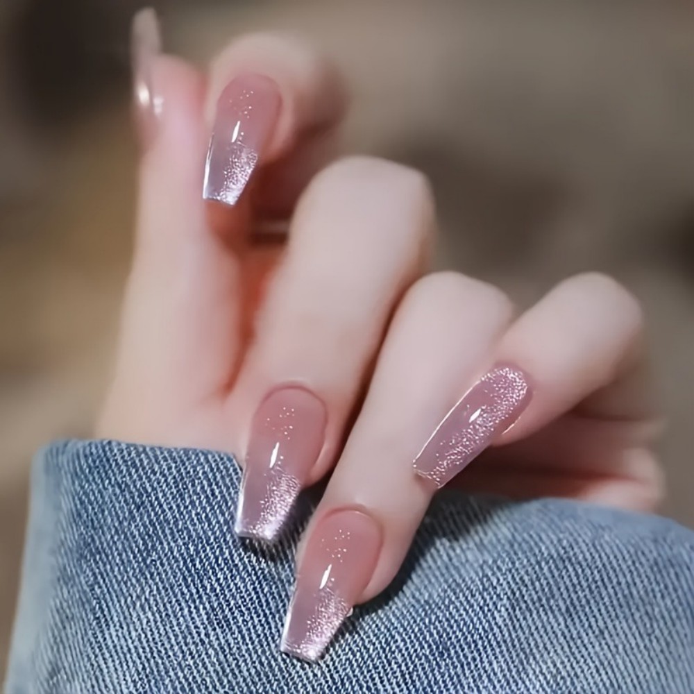 24 шт. блестящих розовых накла – обзор и цена Nail Art Pink Cat Eye