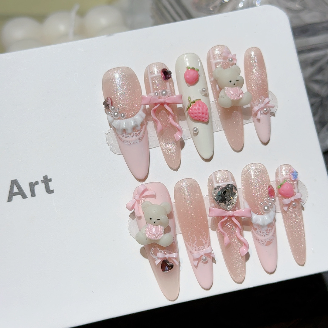 10 шт., милый медведь, кролик, – обзор и цена Nail Art Yellow
