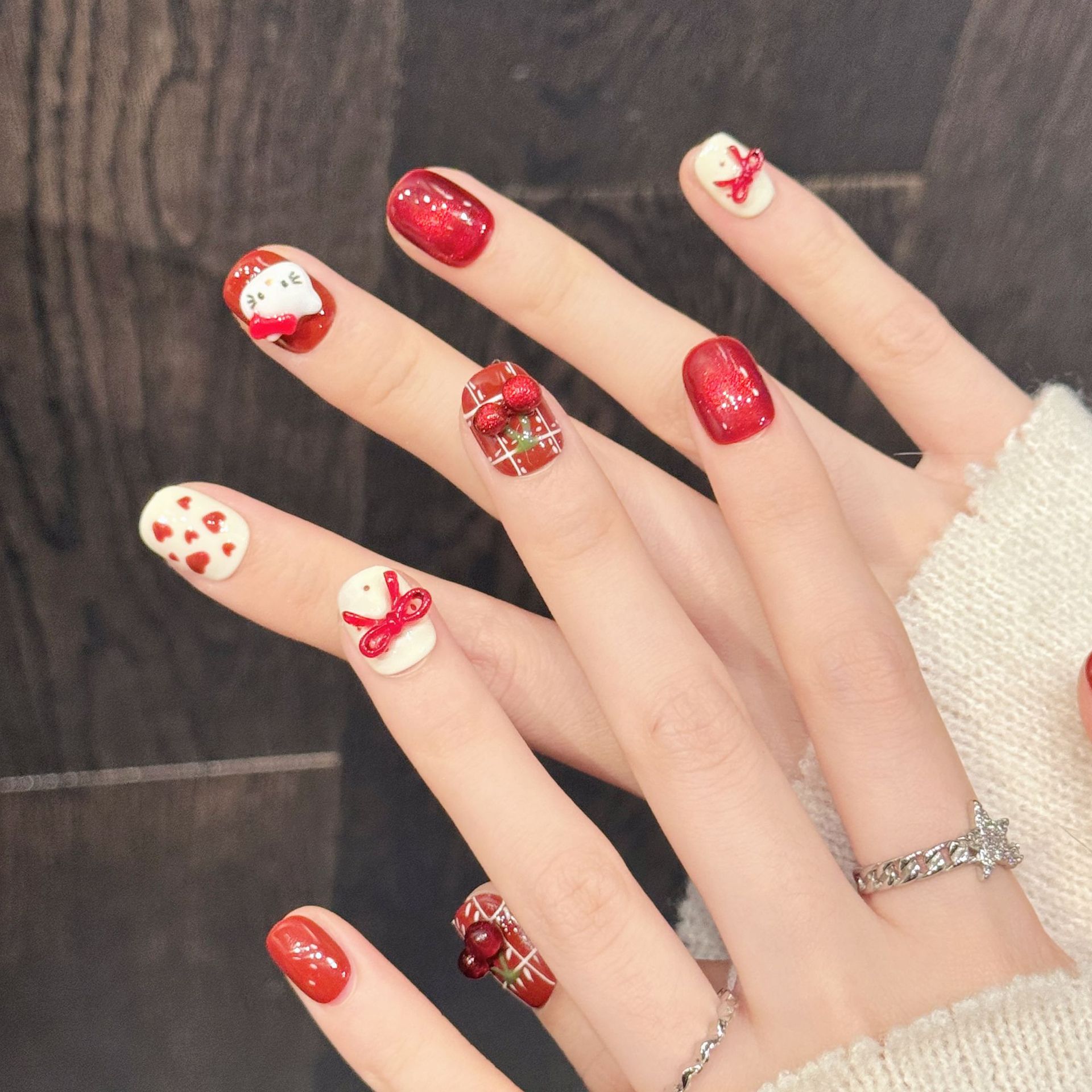 10 шт. Накладные ногти ручной  – обзор и цена Nail Art Press On