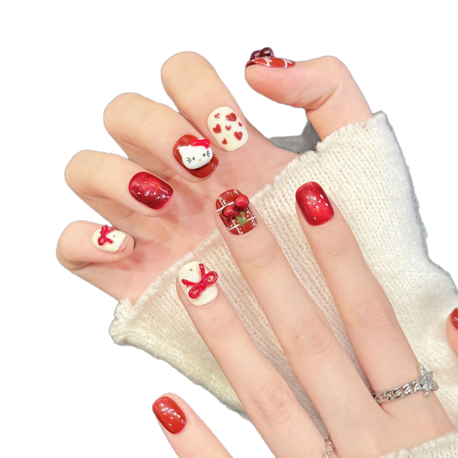 10 шт. Накладные ногти ручной  – обзор и цена Nail Art Press On