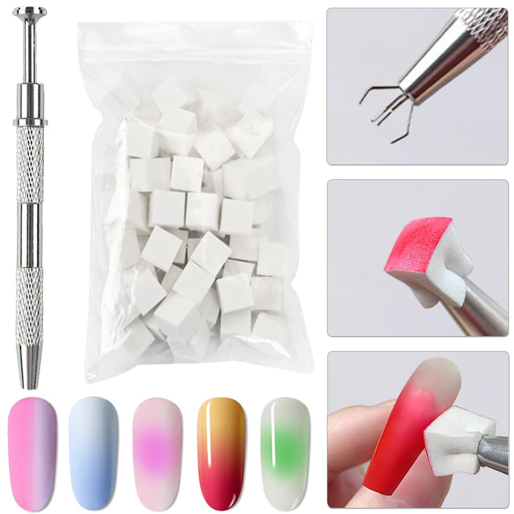 Мягкий градиентный спонж-кубик – обзор и цена Nail Art Sch