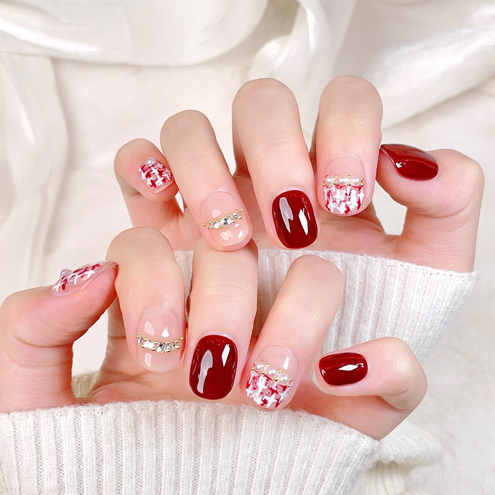 Набор из 10 коротких квадратны – обзор и цена Nail Art Press On